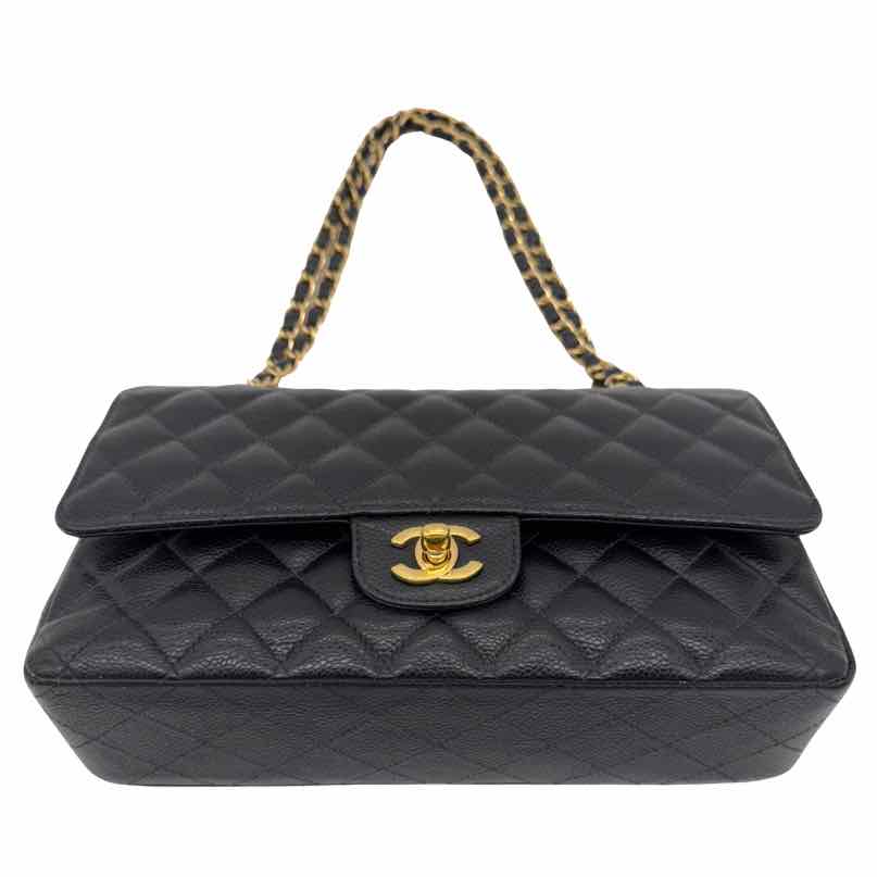 Chanel Caviar Medium Double Flap Gold HW (Pre-Owned)