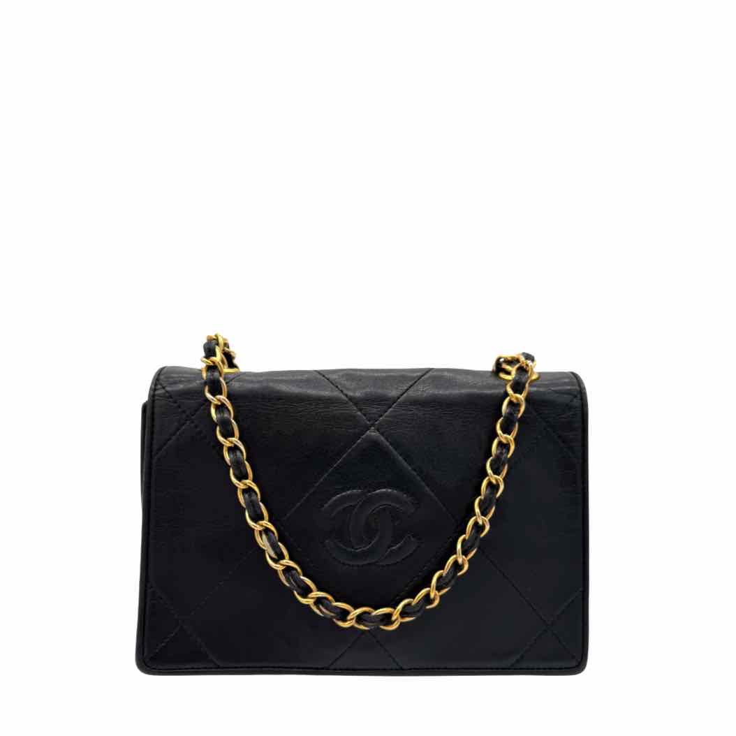 CHANEL Quilted Lambskin Full Flap Coco Mark Shoulder Bag (Pre-Owned)