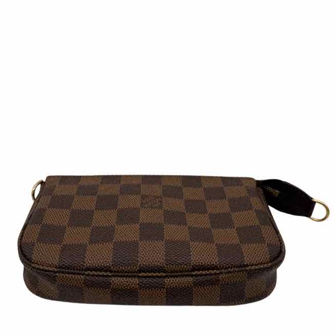LOUIS VUITTON Damier Ebene Mini Pochette Brown (Pre-Owned)