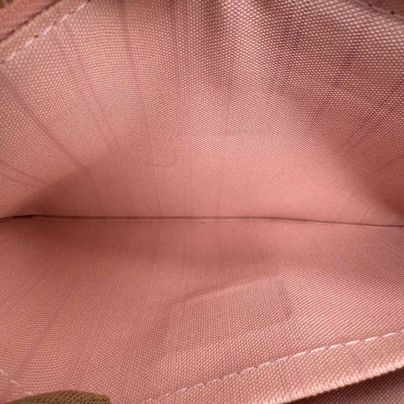 LOUIS VUITTON Damier Azur Neverfull Wristlet