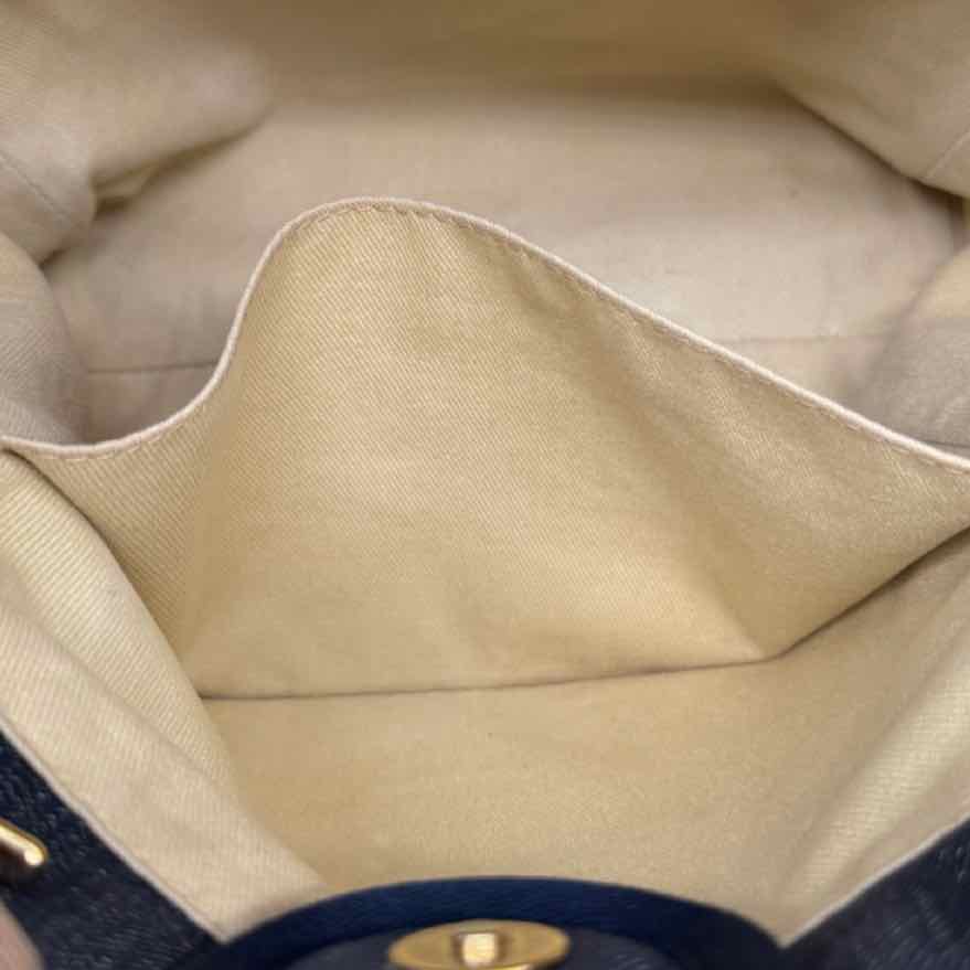 CHANEL Denim Leather Mini Deauville Tote Bag Blue
