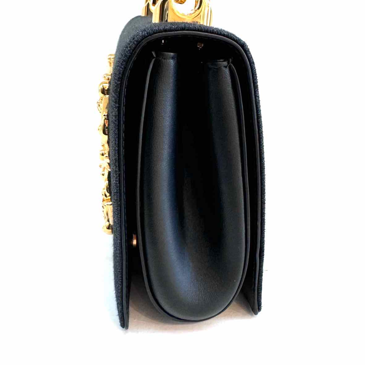 DOLCE & GABBANA Girls Chain Flap Black Lurex (Pre-Owned)