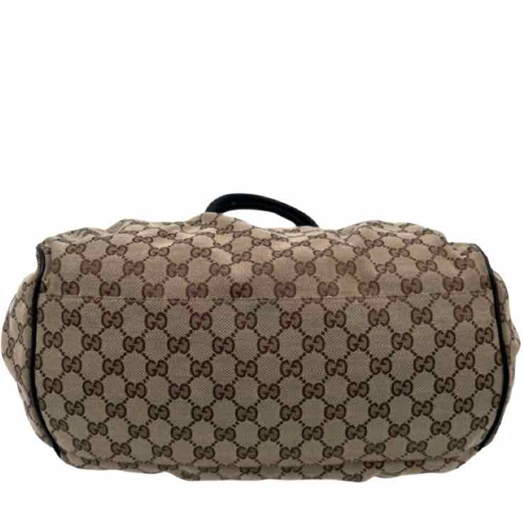 GUCCI Monogram Medium Sukey Boston Shoulder Bag Brown (Pre-Owned)