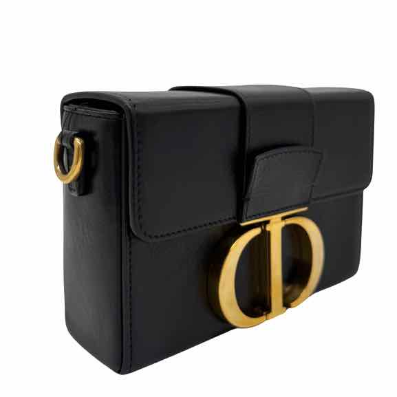 DIOR Box Calfskin Micro 30 Montaigne Flap Bag Black (Pre-Owned)