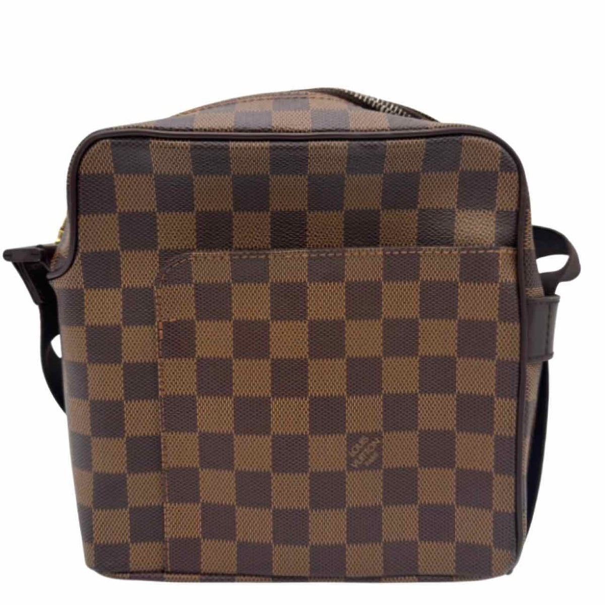 LOUIS VUITTON Damier Ebene Olav PM Messenger Bag Brown