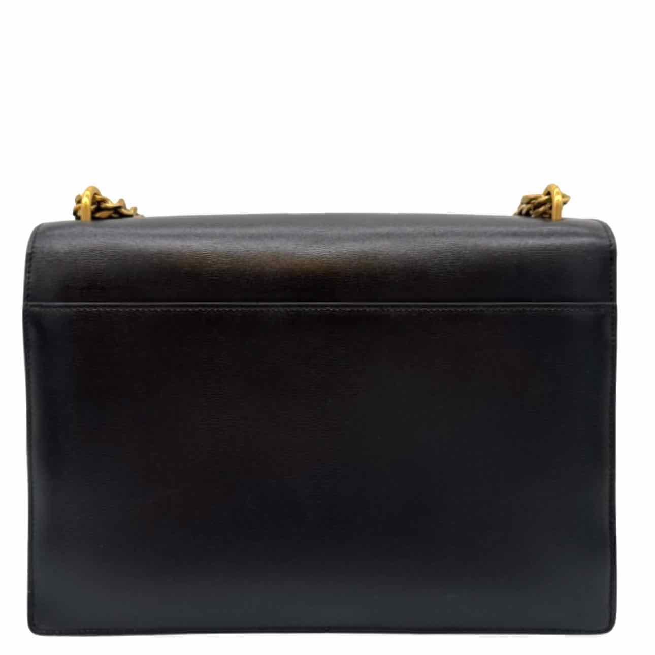SAINT LAURENT Calfskin Large Sunset Shoulder Bag Black