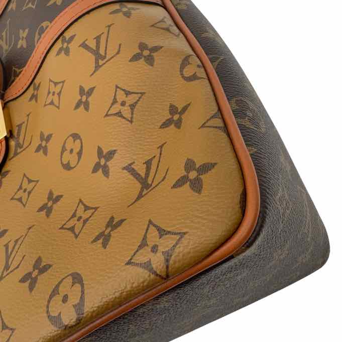 LOUIS VUITTON Monogram Reverse Canvas Dauphine MM Hobo Bag (Pre-Owned)