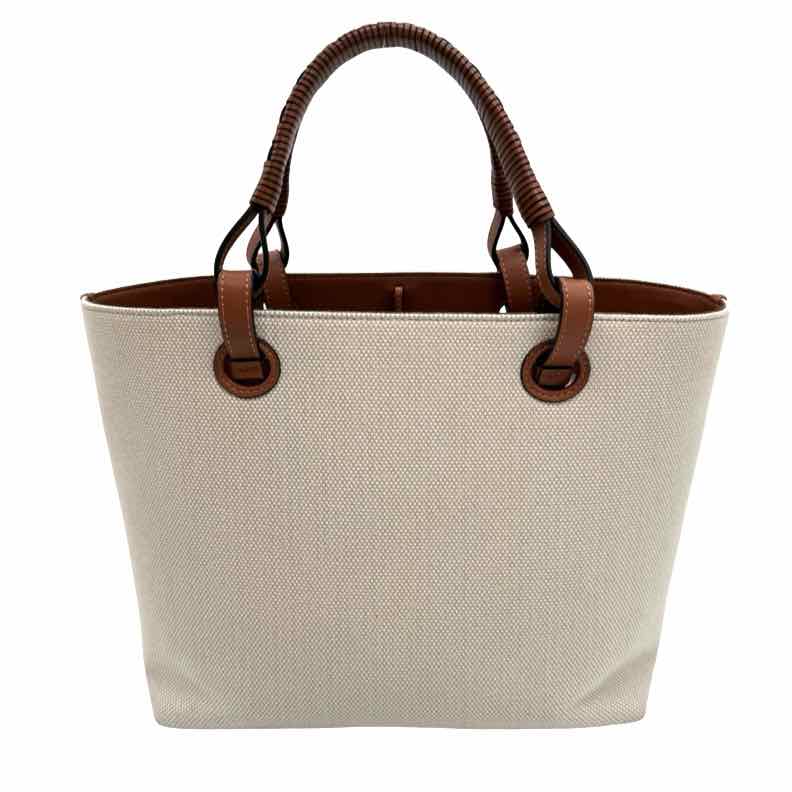 LOEWE Canvas Calfskin Medium Anagram Tote Bag (Pre-Owned)