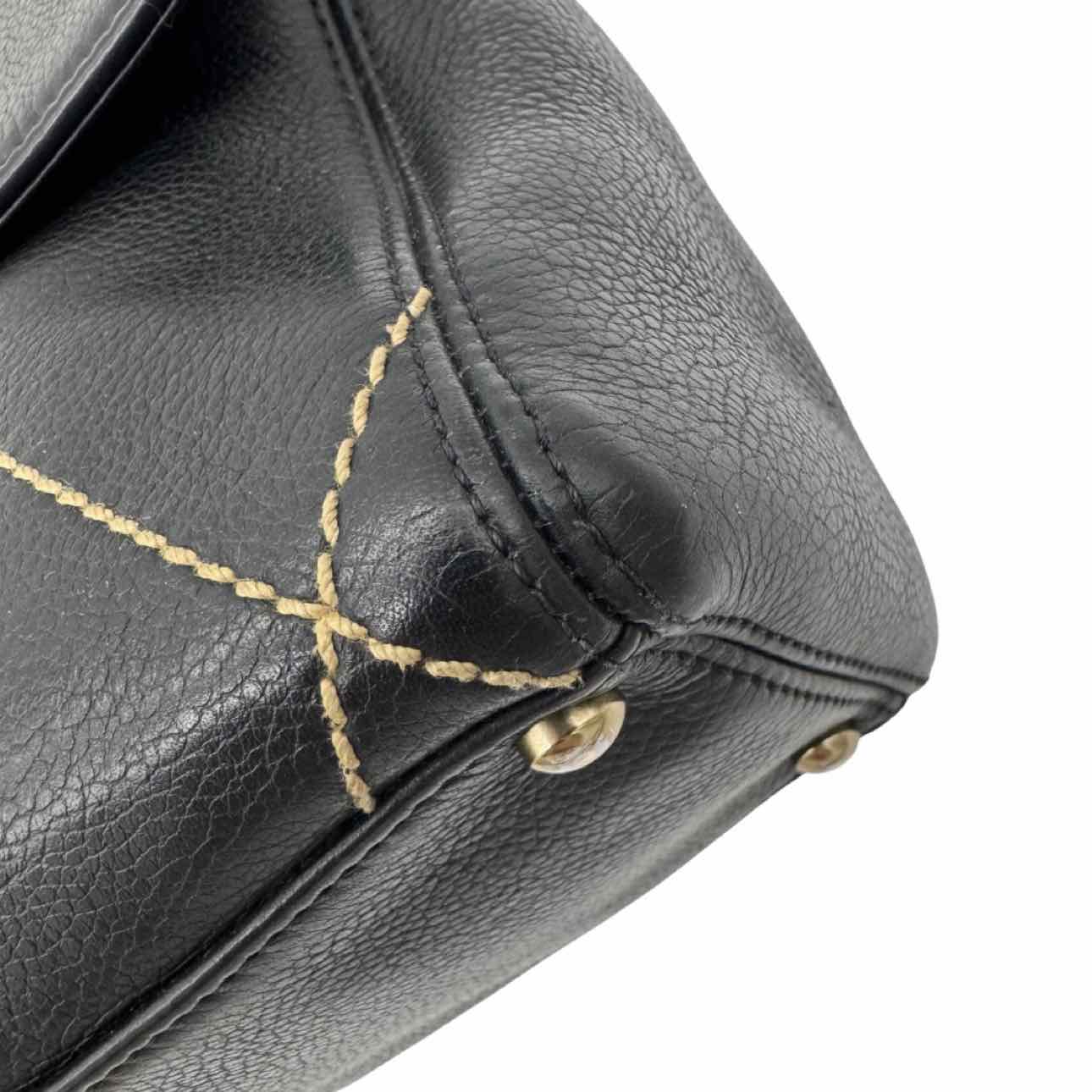 CHANEL Diamond Stitch Surpique Bag Black