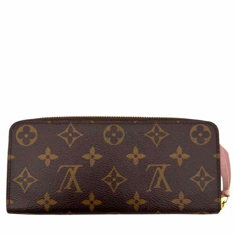LOUIS VUITTON Monogram Canvas Clemence Wallet Rose Ballerine (Pre-Owned)