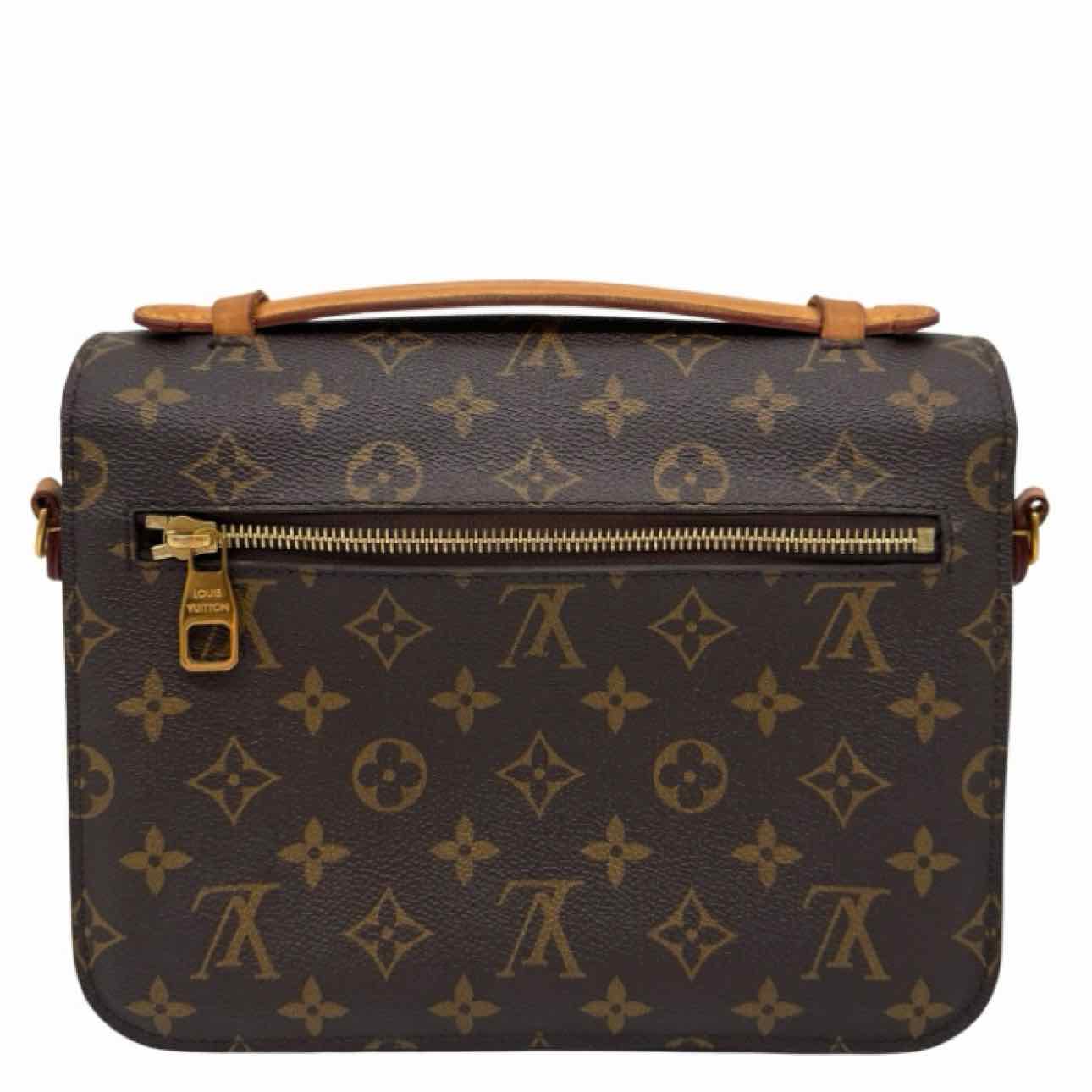 LOUIS VUITTON Monogram Canvas Pochette Metis Brown Crossbody