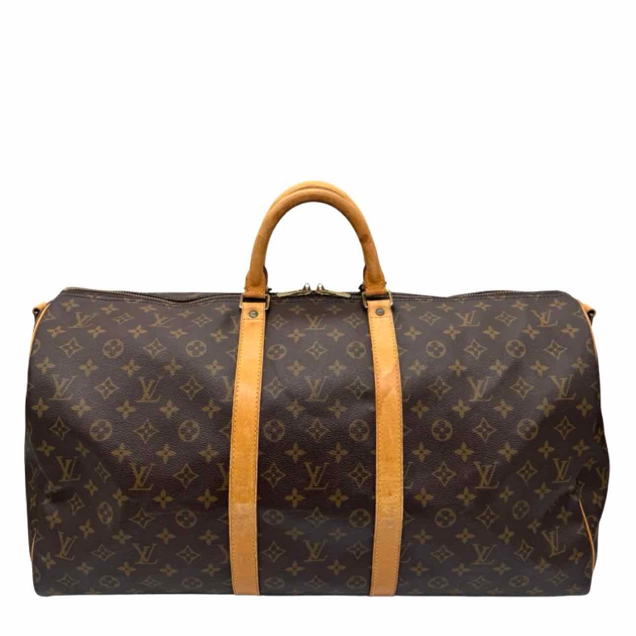 LOUIS VUITTON Monogram Canvas Keepall Bandouliere 55 Brown (Pre-Owned)