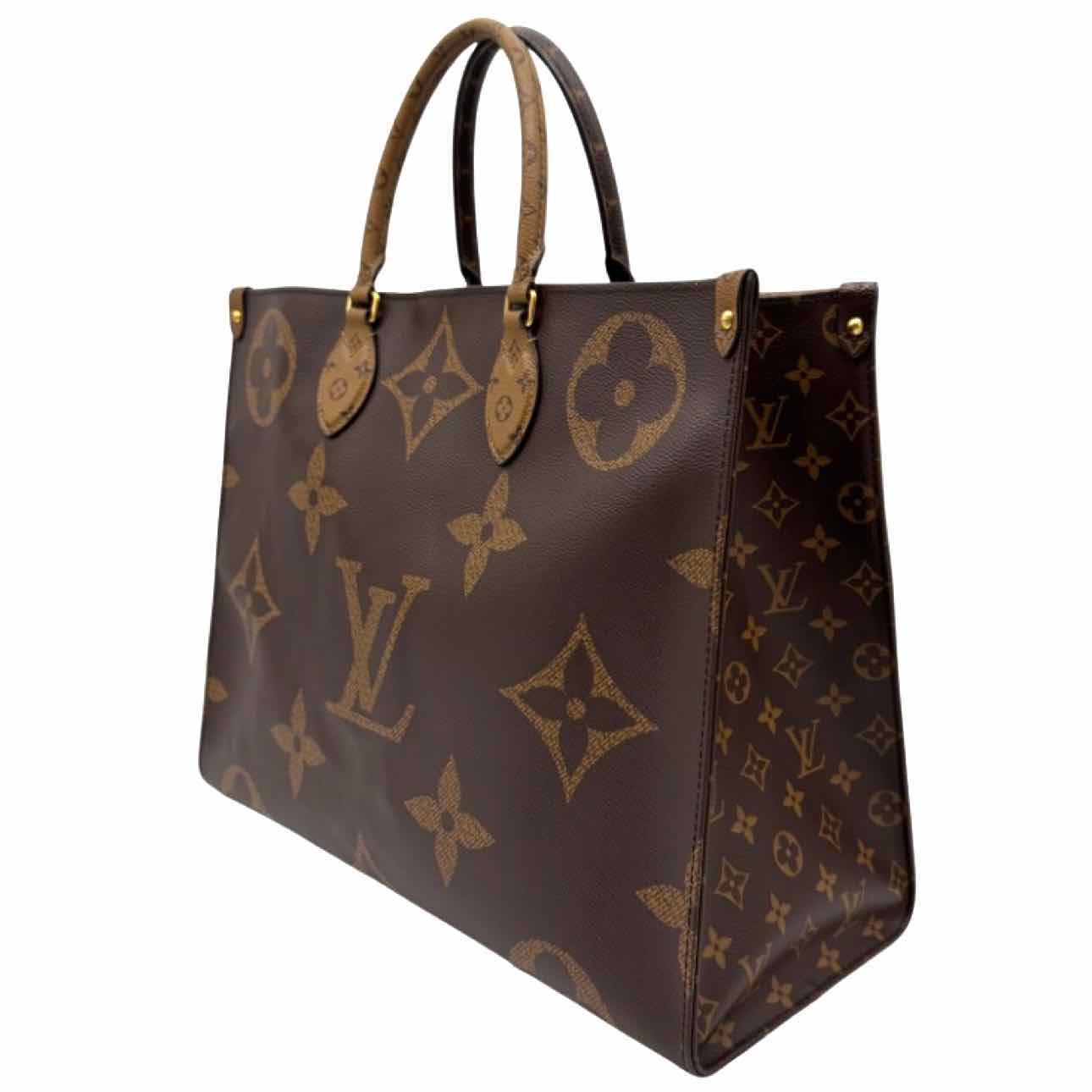 LOUIS VUITTON Monogram Giant Canvas OnTheGo GM Tote Brown
