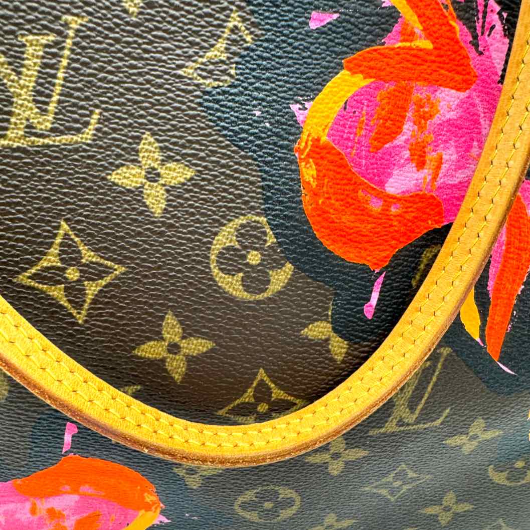 LOUIS VUITTON Monogram Roses Neverfull Tote Bag MM (Pre-Owned)