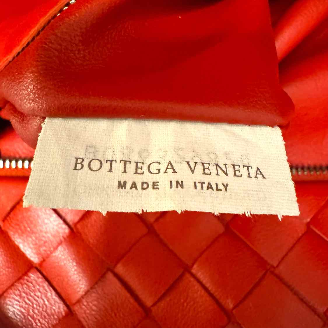 BOTTEGA VENETA Intrecciato Leather Gulder Tote Bag Red (Pre-Owned)