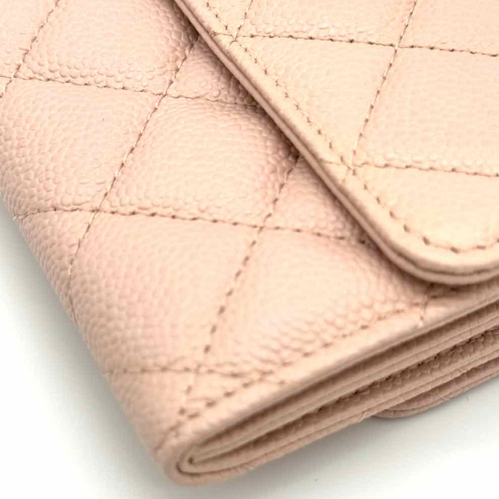 Chanel Small Quilted Clutch with Chain Pink Caviar (Pre-Owned)