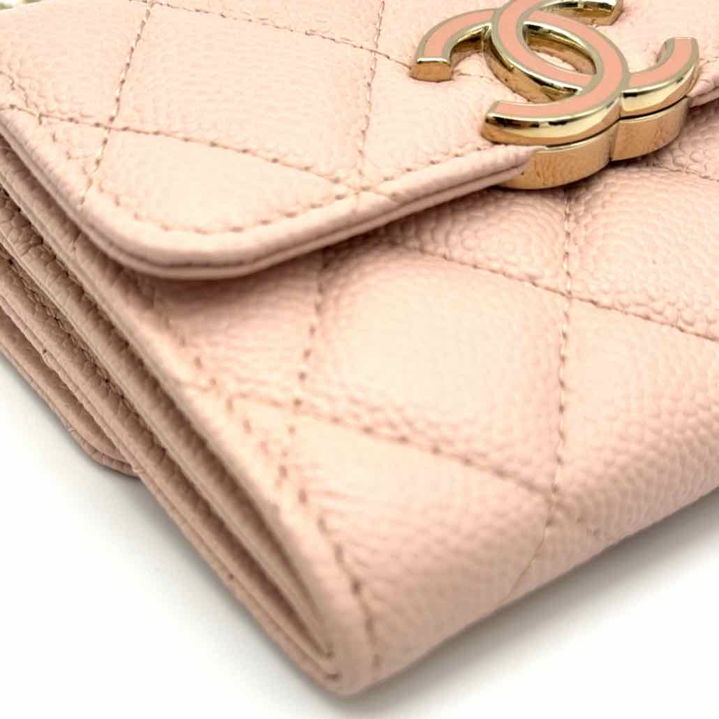 Chanel Small Quilted Clutch with Chain Pink Caviar (Pre-Owned)