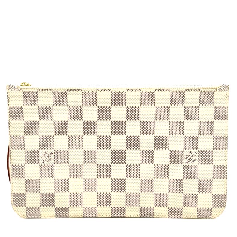 Louis Vuitton Neverfull GM Damier Azur Monogram Wristlet White (Pre-Owned)