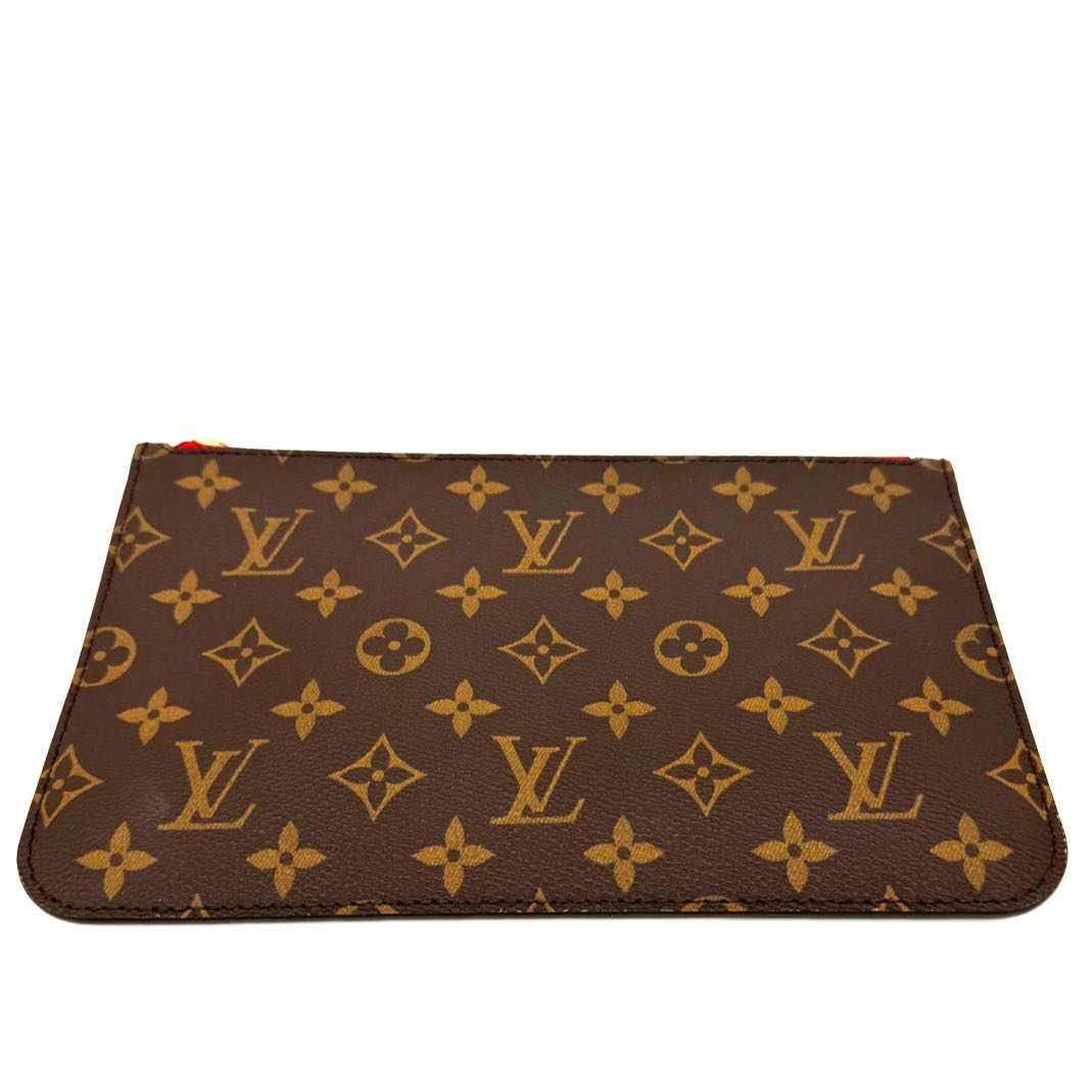 Louis Vuitton Neverfull Monogram Wristlet Red (Pre-Owned)