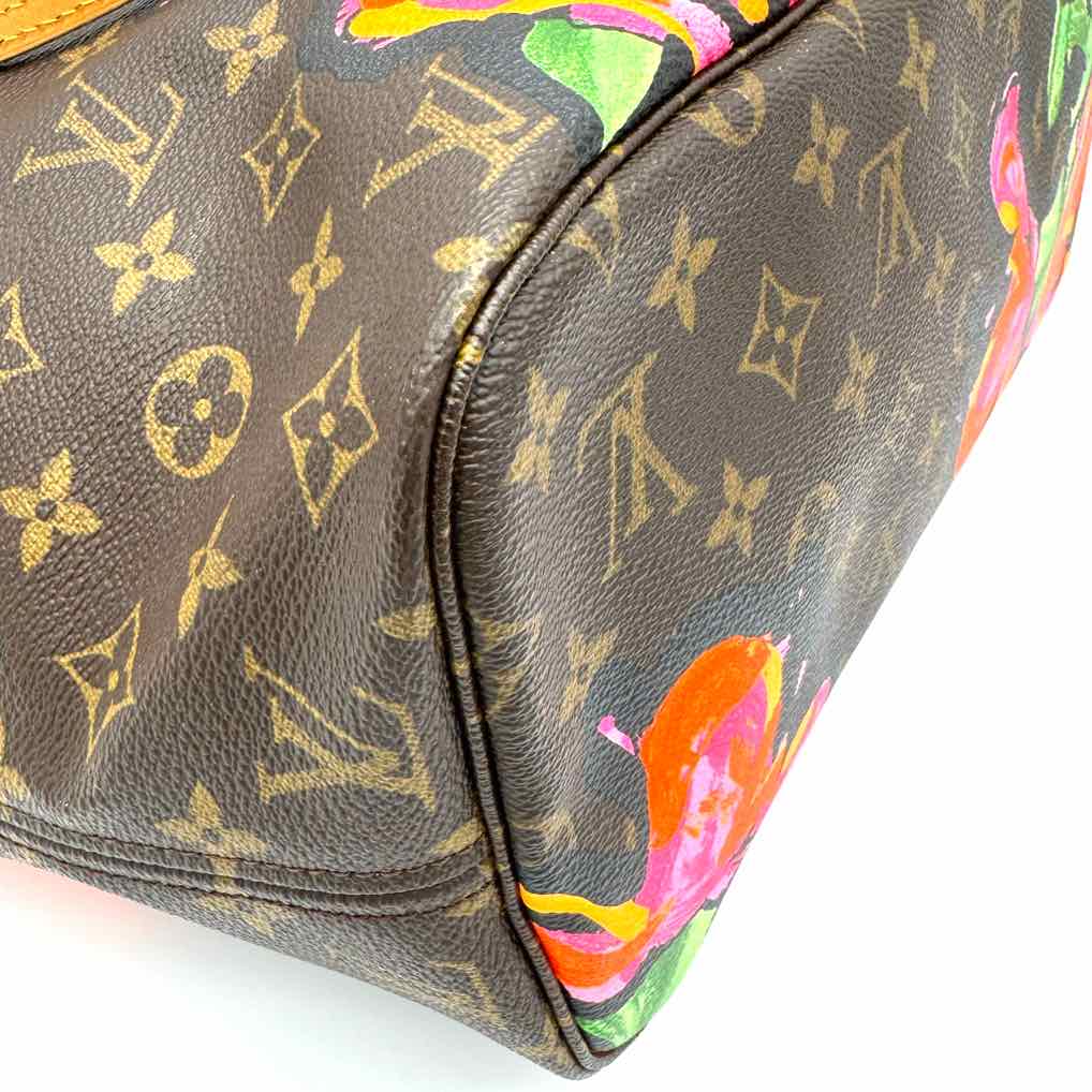 LOUIS VUITTON Monogram Roses Neverfull Tote Bag MM (Pre-Owned)