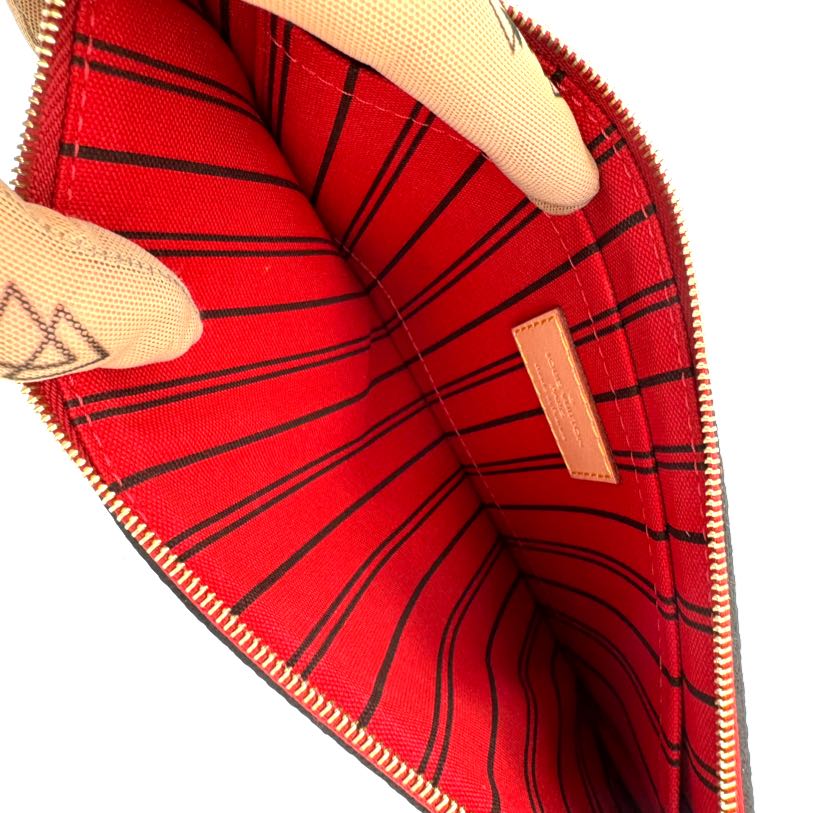 Louis Vuitton Neverfull GM Monogram Wristlet Red