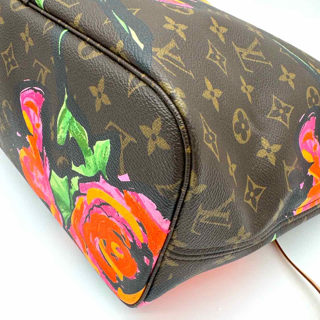 LOUIS VUITTON Monogram Roses Neverfull Tote Bag MM (Pre-Owned)